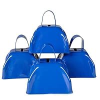 Metal Cowbell Noisemakers - School Cowbells Set 12 Pack - Play Kreative (Blue)