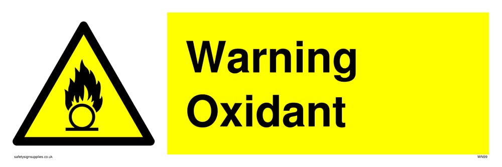 Pack of five - Oxidant Sign - 300x100mm - L31