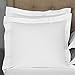 Mayfair Linen European Square Pillow Shams Set of 2 White 600 Thread Count 100% Egyptian Cotton PACK OF 2 Euro 26 x 26 Bright WHITE Pillow shams Cushion Cover, Cases Super Soft Decorative