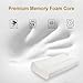 Lunvon Queen Memory Foam Bed Pillow for Sleeping Height Adjustable Cervical Pillow with Pain Relief Design Breathable Cooling Hypoallergenic Cotton Cover Protector CertiPUR-US, White