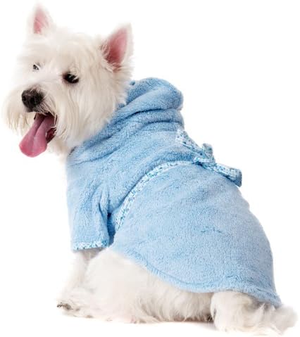 UrbanPup Plush &amp; Fluffy Terry Bathrobe (X-Large - Dog Body Length: 16" / 40cm)