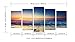Cao Gen Decor Art-AS40129 5 Panels Framed Wall Art Waves Blue Ocean Sea Canvas Prints Picture Seaview Pictures Painting On Canvas Modern Seascape Home Office