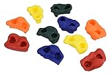 Kids Large Rock Climbing Holds (10 Pack) - with Mounting Hardware for up to 1" Installation (Toy)