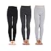 JIAYI Girls Fleece Lined Footless Tights Elastic Waist Tights for Toddler Kids Winter Warm Tights 3 Pack(4Y-14Y)