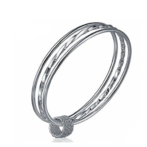 Acxico 925 Sterling Silver Three-Ring Bracelet (600748931453)