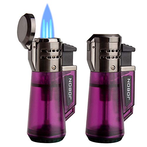 Torch Lighter 2 Pack Triple Jet Flame Refillable Butane Lighter Gas