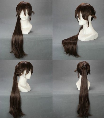 Playcosland Cosplay Hakuouki Toudou Heisuke Brown Cosplay Long wig 1Wig [Misc.]