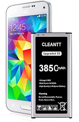 Galaxy S5 Battery,Cleantt 3850mAh Upgrade Replacement Battery for