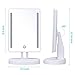 KEDSUM LED Lighted Makeup Mirror, Travel Vanity Mirror with Lights, Lighted Tabletop Mirror with Detachable 5X Magnification Spot Mirror, 180°Adjustable Touch Screen,Batteries or USB Charging