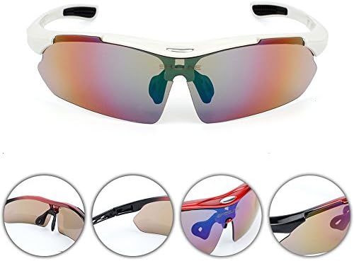 SPOSUNE Sports Sunglasses UV400 Protection Cycling Glasses Lightweight Frame Anti Glare for Adults and Teen' Golf Tennis Baseball