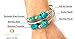 Sofia Luxe Handmade Stainless Steel Stabilized Turquoise Wrap Memory Wire Bracelet for Women. Beautiful Cuff Bangle Bracelet.