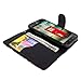 Cellularvilla Wallet Case for LG Optimus L90 Dual D410 Pu Leather Wallet Card Flip Open Pocket Case Cover Pouch (Black Pink Flower)