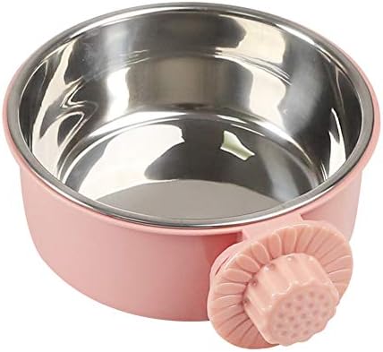 Mecoco ペットボウル ハンガー ゲージ用 ペット食器 餌入れ 固定 ヘルスウォーターボウル 猫 犬 うさぎ 小動物用 食器 ケージ用 ３色３サイズ