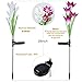 Feeke Outdoor Solar Garden Lights LED Solar Garden Decorations Lights Outdoor Path Light, In-Ground Lights, Outdoor Yard Decor Flowers for Patio Backyard Gardening Gifts (2 Packs Purple and White)