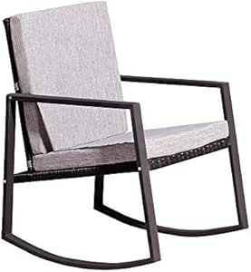 Silla Mecedora para Patio con Muebles Acolchados para el hogar y el