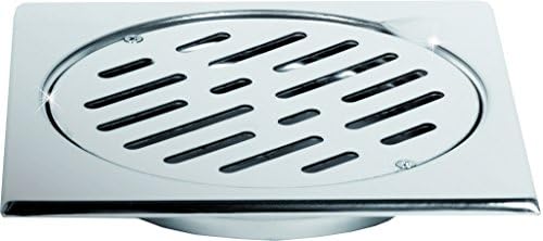 ME Steel Aisi 304 Shower Floor Drain 5.9"x5.9" Without Cover Polished Chrome