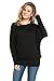 Frumos Womens Tunic Top for Leggings Dolman Tops Black Medium