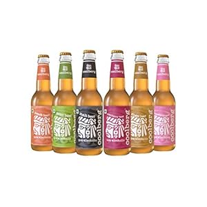 Coolberg Non Alcoholic Beer Assorted Flavors 330ml Glass Bottle – Pack of 6 (330ml x 6) Peach, Mint, Malt, Cranberry…