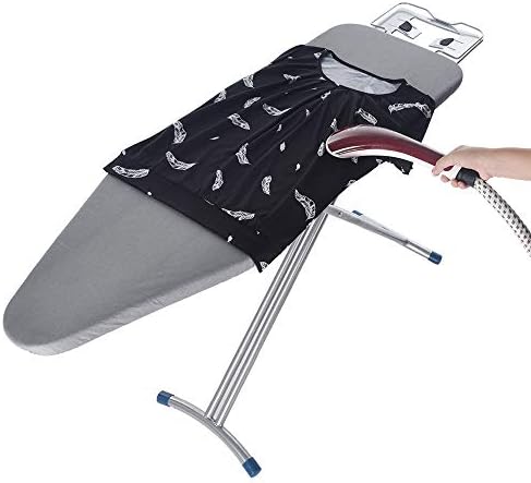 Anferstore T-Leg Adjustable Height Ironing Board, Ironing Pro Board Grey Extra Cover - 48 x 15''