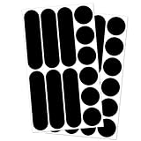 B REFLECTIVE, (2 Pack) 12 retro reflective stickers kit, Night visibility safety, Universal adhesive for Bike/Stroller/Buggy/Helmet/motorbike/Scooter/Toys, Black