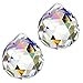 CandyHome Glass Crystal Ball Prism Pendant Feng Shui Crystals - Hanging Crystals Rainbow Prism Suncatcher for Window 40mm Pack of 2