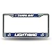 Rico Industries NHL Bling Chrome License Plate Frame with Glitter Accent, Tampa Bay Lightning