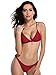 SHEKINI Women's Bathing Suit Sexy Triangle Bikini Low Waisted Two Piece Swimsuit(Medium, Wine red)