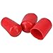 CNBTR Soft Rubber Screw Thread Cover Round Rubber Hose End Caps Rubber Finisher Pipe Stop 30x17x14mm Red Pack of 10