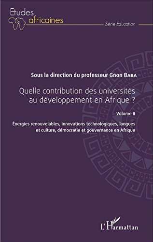 Quelle contribution des universités au développement en Afrique ?