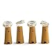 JOJOO 4Pcs Color Changing RGB Wine Bottle Cork Copper Lights - 32inch/ 80cm 15 LED Wire String Lights for Bottle DIY, Party, Decor, Christmas, Halloween, Wedding or Mood Lights LT015C4