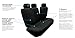 FH Group Three Row Set 7 Seater Black Travel Master Car Seat Covers, Airbag and Split Rear Car Seat Cover Universal Fit Interior Accessories for Cars Trucks and SUV Automotive Seat Covers