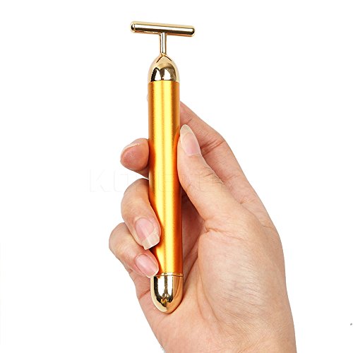 Waterproof Pulse Beauty Bar 24K Golden T Shape Firming Facial Roller Massager Skin Care Roller Body Firming Massager