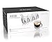 Espresso Cups - Extra-Strong Double Wall Insulated Glasses - Espresso Mug Set of 4. 5.4 Oz | Plus 2 Mini Coffee Spoon ( glass )