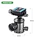 Zecti Professional Metal 360 Degree Rotating Panoramic Tripod Ball Head with Quick Shoe Plate and Bubble Level,up to 20pounds/9kg,for All Tripod,Monopod,Slider,DSLR Camera,Camcorder