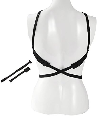KYRAHHLow Back Backless Bra Strap Adapter Converter Adjustable Extender Hook, Free Earrings.