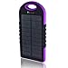 Solar Charger, Powercam, 10,000 mAh, Waterproof, Drop Resistant, Shockproof, for iPhones, iPads, Android, Samsung Phones, GPS Devices and Cameras (Purple)