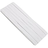 Shappy Elastic Band for Sewing Knit Braided, 1/2 Inch X 22 Yards, White | Soft Stretchy Sewing Projects, Waistbands, Cuffs, Garment Making, DIY Crafts, Repairs, No-roll Flat Design Stays Secure