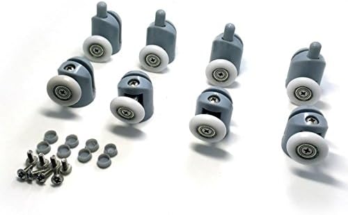 8 Pcs Shower Door ROLLERS / Runners / Wheels / Pulleys 25mm Diameter bathroom Replacement Parts