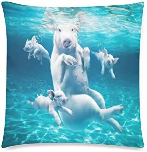 Lovely Pig Rectangle Sofa Home Decorative Throw Pillow Case Cushion Cover Cotton Polyester Twin Side Printing 18"x 18"