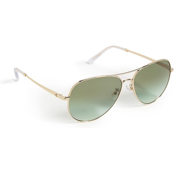 Gucci Pilot Urban Web Block Aviator Sunglasses, Gold/Green