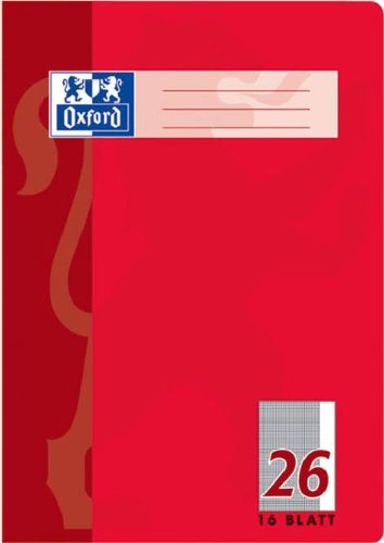 Oxford Heft A4 16Blatt Lin 26 kariert Rand recht, Liefermenge = 15