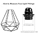 Vintage Cage Metal Lamp Shade - Motent Industrial Black Metal Bird Cage Light DIY Ceiling Pendant Lights for Dining Room Bedroom Loft Hallway