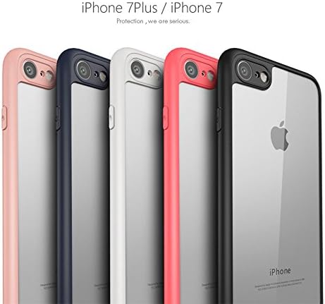 Iphone7 push Holabuy Ultra Thin and Durable Transparent Edge Hemming Camera Protection Mobile Phone Case ，Bumper case for iPhone7 plus (Light Pink)