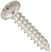 Small Parts 1016APP188 18-8 Stainless Steel Sheet Metal Screw, Plain Finish, Pan Head, Phillips Drive, Type A, #10-12 Thread Size, 1