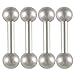 16g 16 gauge (1.2mm), 1/4" Inches (6mm) long - Anodized surgical steel eyebrow lip bars ear tragus rings earrings straight barbell bar Steel lot AILH - Pierced Body Piercing Jewelry- Set of 4