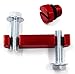iFJF Fuel Filter Head Housing Spacer, Air Bleeder Screw and 4pcs Bolts -for Duramax 2001-2017 (Red)