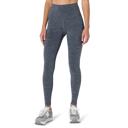 Amazon Essentials Women's Active FormFlex Buttery Soft High Waist 27.5" Inseam Full Length Yoga Workout Leggings, Space Dye Slate, XX-Large