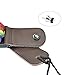 Artempo Cotton Ukulele Strap with Leather End-Up to 55 Inch, Rainbow Color