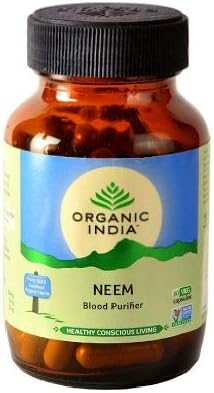 Organic India Neem 60 Capsules Bottle