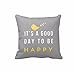 Gloous Yellow Bird Letter Square Throw Pillow Case Cushion Cover Home Decor(Size: 45cm45cm) (Gray)